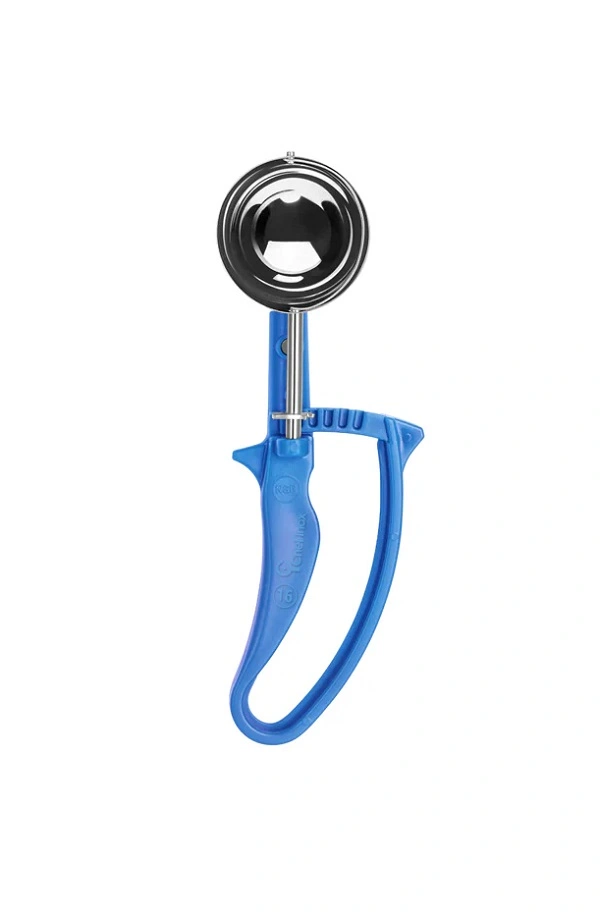 CHEF INOX EZY GRIP PORTIONER / ICE CREAM SCOOP NO. 16 BLUE HANDLE