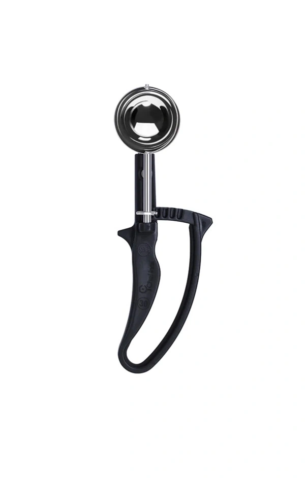 CHEF INOX EZY GRIP PORTIONER / ICE CREAM SCOOP NO. 30 BLACK HANDLE