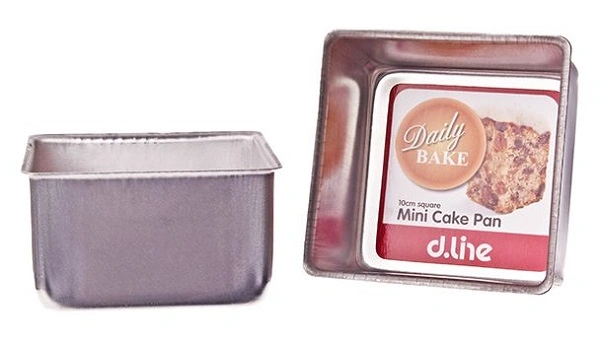 D.LINE DAILY BAKE MINI ALUMINIUM SQUARE CAKE PAN 10x6.3cmH