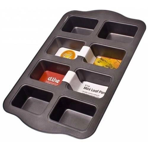 D.LINE DAILY BAKE 8 CUP MINI LOAF PAN, NON-STICK