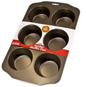 D.LINE DAILY BAKE 6 CUP JUMBO MUFFIN PAN, NON-STICK