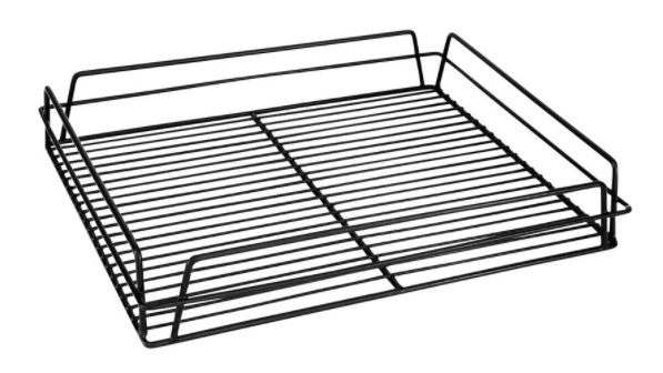 GLASS BASKET PVC BLACK 435x355x75mm (17x14)"