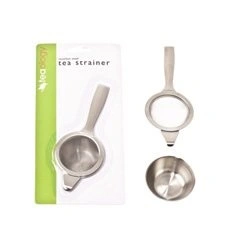 D.LINE TEAOLOGY S/ST LONG HANDLE TEA STRAINER W/ BOWL