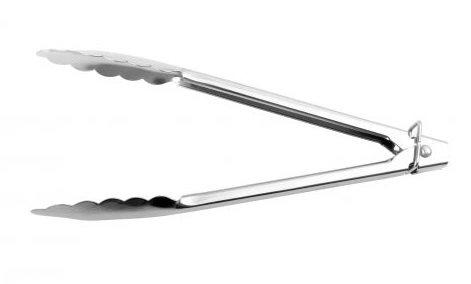 CHEF INOX UTILITY TONG W/ CLIP S/ST 300mmL