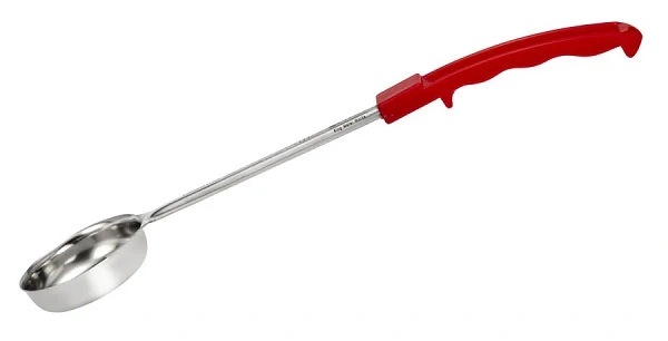 CHEF INOX FOOD PORTIONER SOLID S/ST RED HDL 60ml / 2oz
