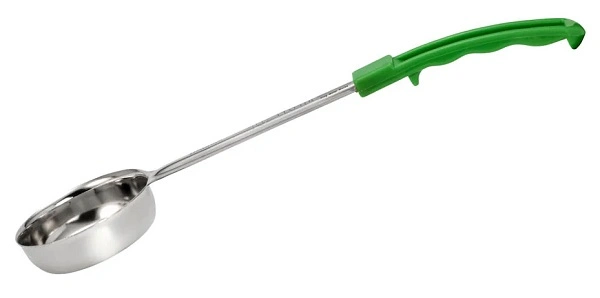 CHEF INOX FOOD PORTIONER SOLID S/ST GREEN HDL 120ml / 4oz