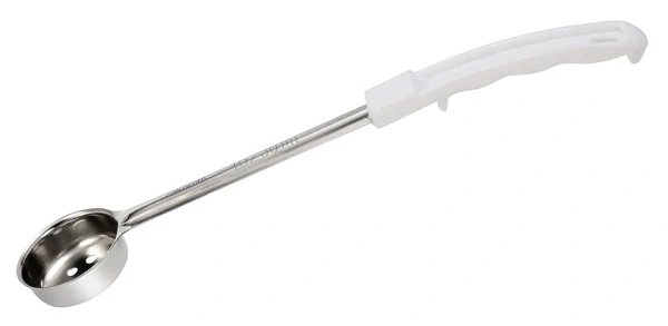 CHEF INOX FOOD PORTIONER PERFORATED S/ST WHITE HDL 30ml / 1oz
