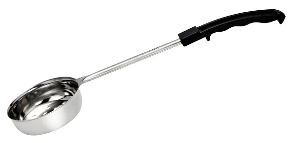 CHEF INOX FOOD PORTIONER PERFORATED S/ST BLACK HDL 180ml / 6oz