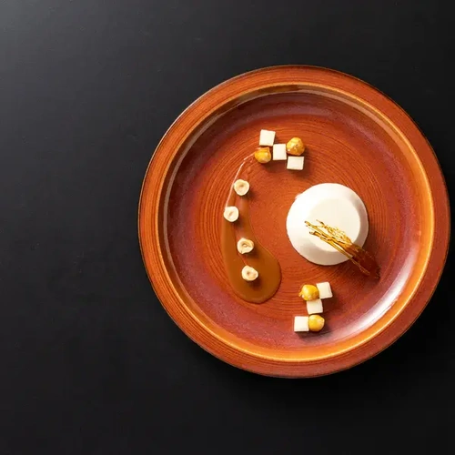 CASAFINA POTERIE PLATE CARAMEL 262mm x 28mm