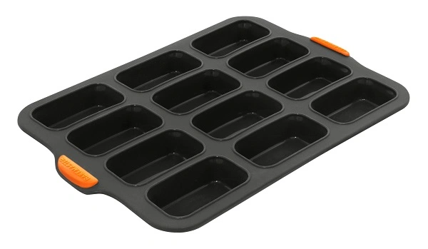 BAKEMASTER REINFORCED SILICONE MINI LOAF PAN 12 CUP