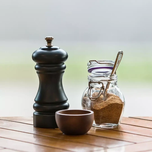MODA CLASSIC WOOD SALT / PEPPER MILL BLACK 120mmH