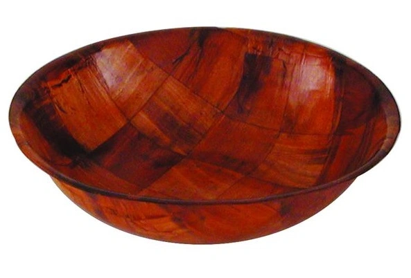 ROUND SALAD BOWL 150mm WOOD WOVEN