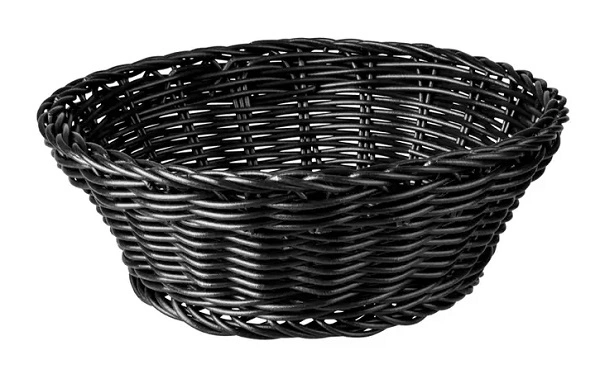 POLYPROP BASKET ROUND 200mm BLACK