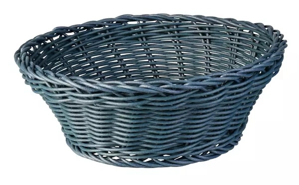POLYPROP BASKET ROUND 200mm GREY