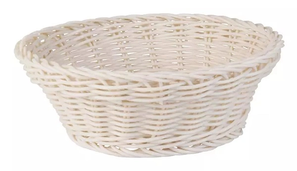 POLYPROP BASKET ROUND 200mm TAUPE