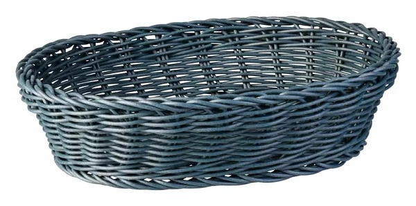 POLYPROP BASKET OVAL GREY