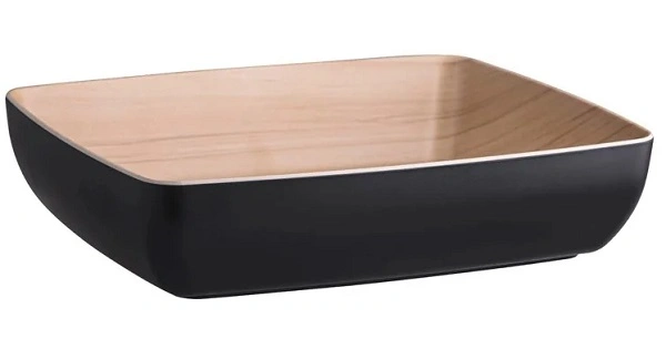 ZICCO MELAMINE ECHO BLACK / BIRCH BOWL 4.6 LITRE