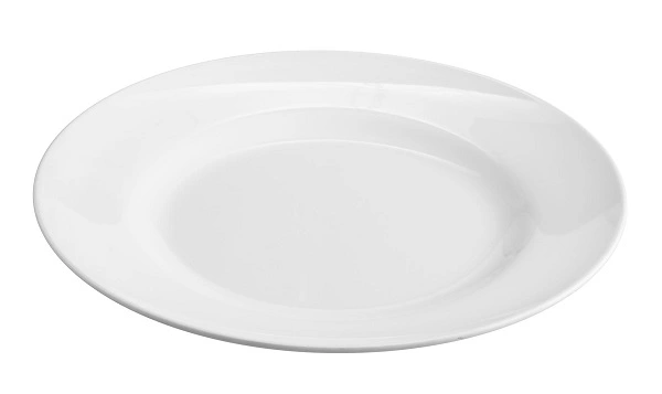 SUPERWARE MELAMINE ROUND PLATE W/ RIM WHITE 203mmØ