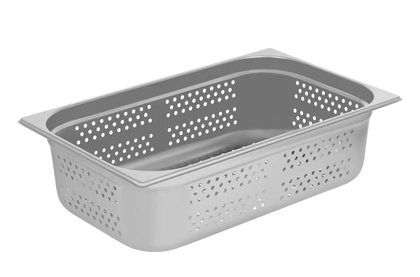 CHEF INOX ANTI JAM STEAM PAN 1/1 150mm PERFORATED