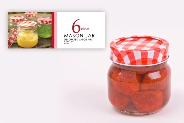 D.LINE MASON PRESERVING JARS 250ml SET OF 6