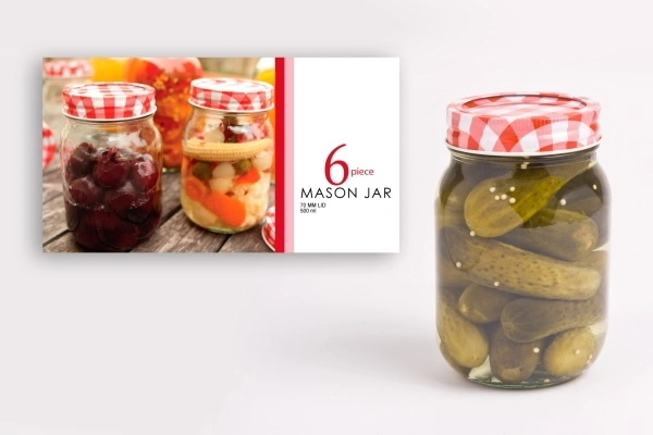D.LINE MASON PRESERVING JARS 500ml SET OF 6