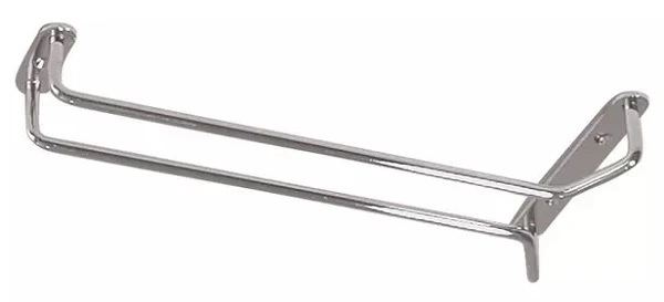 GLASS HANGER SINGLE ROW 400mm CHROME