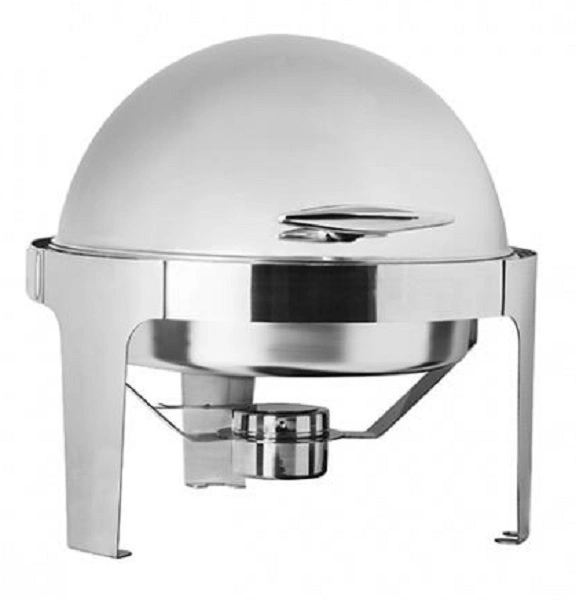 DELUXE S/ST ROUND ROLL TOP CHAFER 475mm