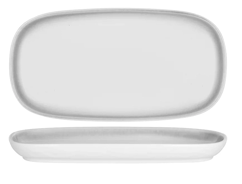 TABLEKRAFT BISTRO ORGANIC RECT COUPE PLATTER 350mm