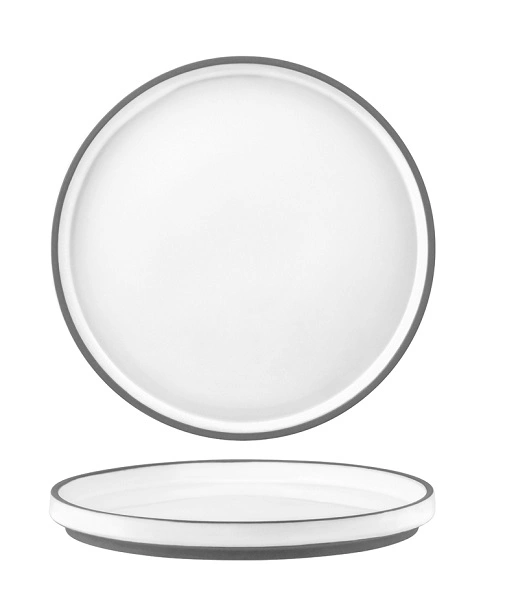 TABLEKRAFT URBAN MUSE WHITE PLATE RIMMED 210mmØ x 20mmH