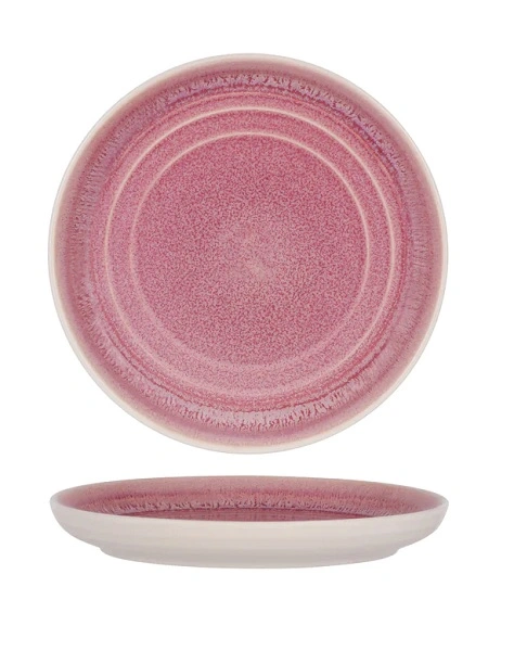 TABLEKRAFT LINEA ROUND COUPE PLATE DUSTY PINK 170mmØ x 22mmH