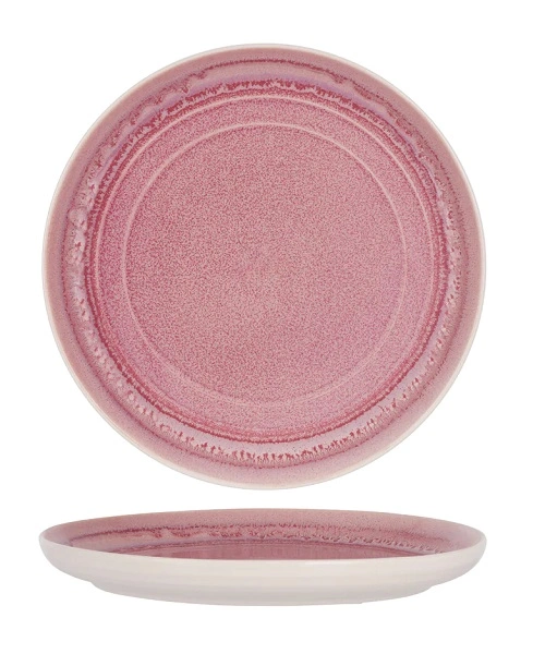 TABLEKRAFT LINEA ROUND COUPE PLATE DUSTY PINK 220mmØ x 25mmH