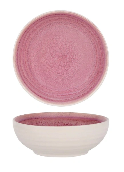 TABLEKRAFT LINEA ROUND DEEP BOWL DUSTY PINK 160mmØ x 50mmH