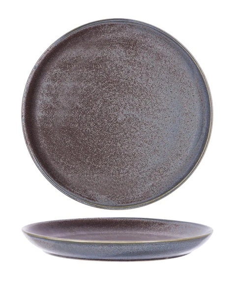 TABLEKRAFT URBAN ROUND COUPE GREYSTONE BLUE 203mmØ 