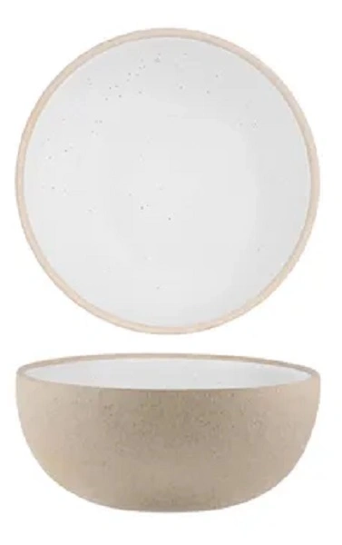 SOHO ROUND DEEP BOWL 120mm WHITE PEBBLE