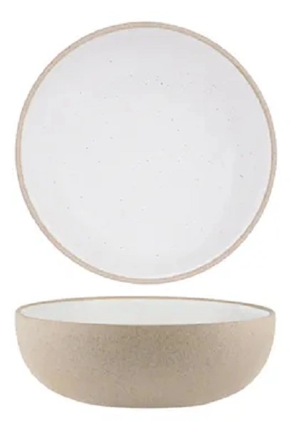 SOHO ROUND DEEP BOWL 170mm WHITE PEBBLE