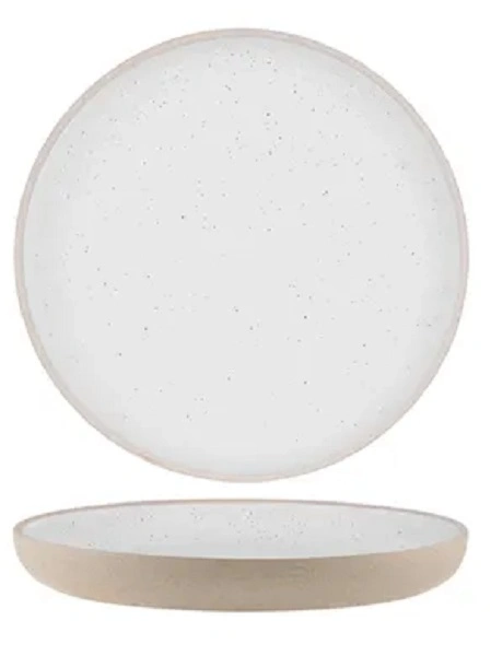 SOHO ROUND DEEP COUPE PLATE 255mm WHITE PEBBLE