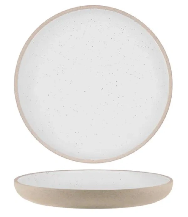 SOHO ROUND DEEP COUPE PLATE 235mm WHITE PEBBLE