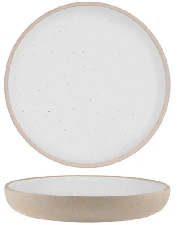 SOHO ROUND DEEP COUPE PLATE 175mm WHITE PEBBLE