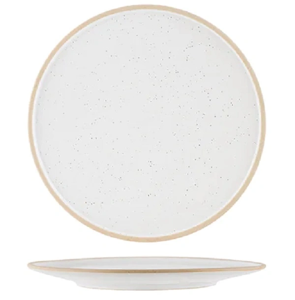 SOHO ROUND PLATE 160mm WHITE PEBBLE
