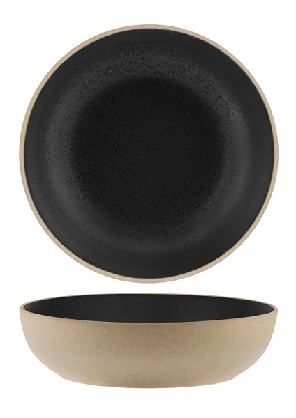 SOHO ROUND DEEP BOWL 200mm SPECKLE BLACK