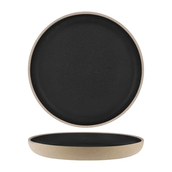 SOHO ROUND DEEP COUPE PLATE 255mm SPECKLE BLACK