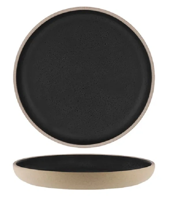 SOHO ROUND DEEP COUPE PLATE 235mm SPECKLE BLACK 