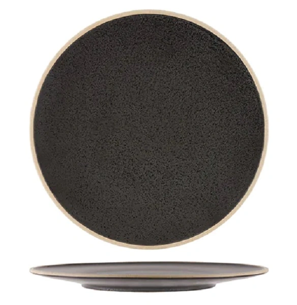 SOHO ROUND PLATE 160mm SPECKLE BLACK