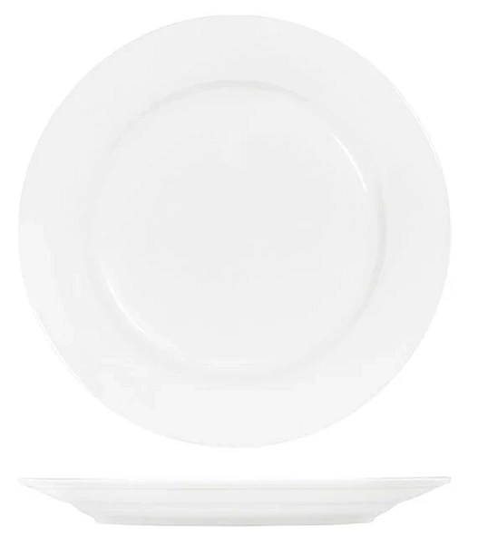 CORE WHITE ROUND PLATE WIDE RIM 250mmØ x 25mmH