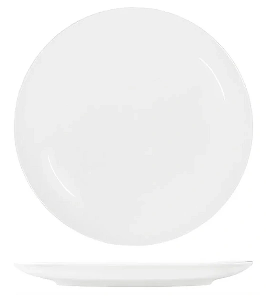 CORE WHITE ROUND COUPE PLATE 225mmØ x 25mmH