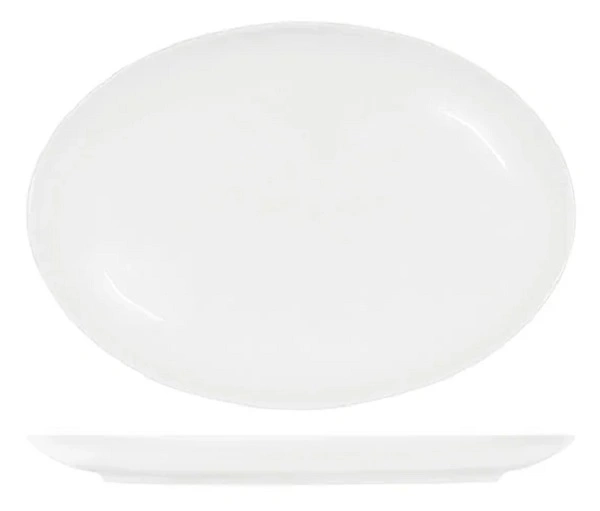 CORE WHITE OVAL COUPE PLATTER 255mm x 180mm x 23mmH