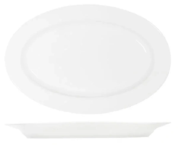 CORE WHITE OVAL PLATTER WIDE RIM 230mm x 155mm x 23mmH