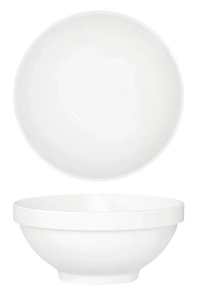 CORE WHITE ROUND FOOTED STACK BOWL WITH RIM 150mmØ x 65mmH