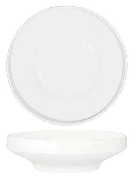 CORE WHITE ROUND FOOTED BOWL 210mmØ x 62mmH