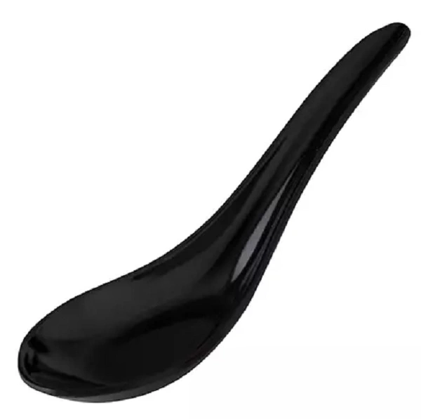 RYNER MELAMINE CHINESE SPOON 150mm BLACK